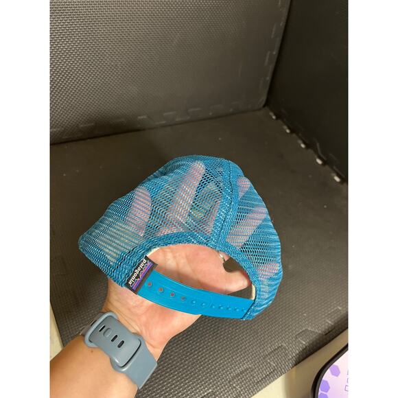 Patagonia Patch Camp Mountain Sunset Earthy Trucker Mesh Snapback Hat Cap - Picture 5 of 5